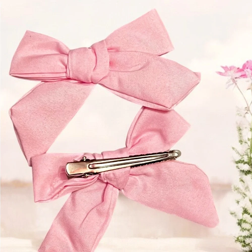 Sweet pink Rosita pigtails Hair Bows